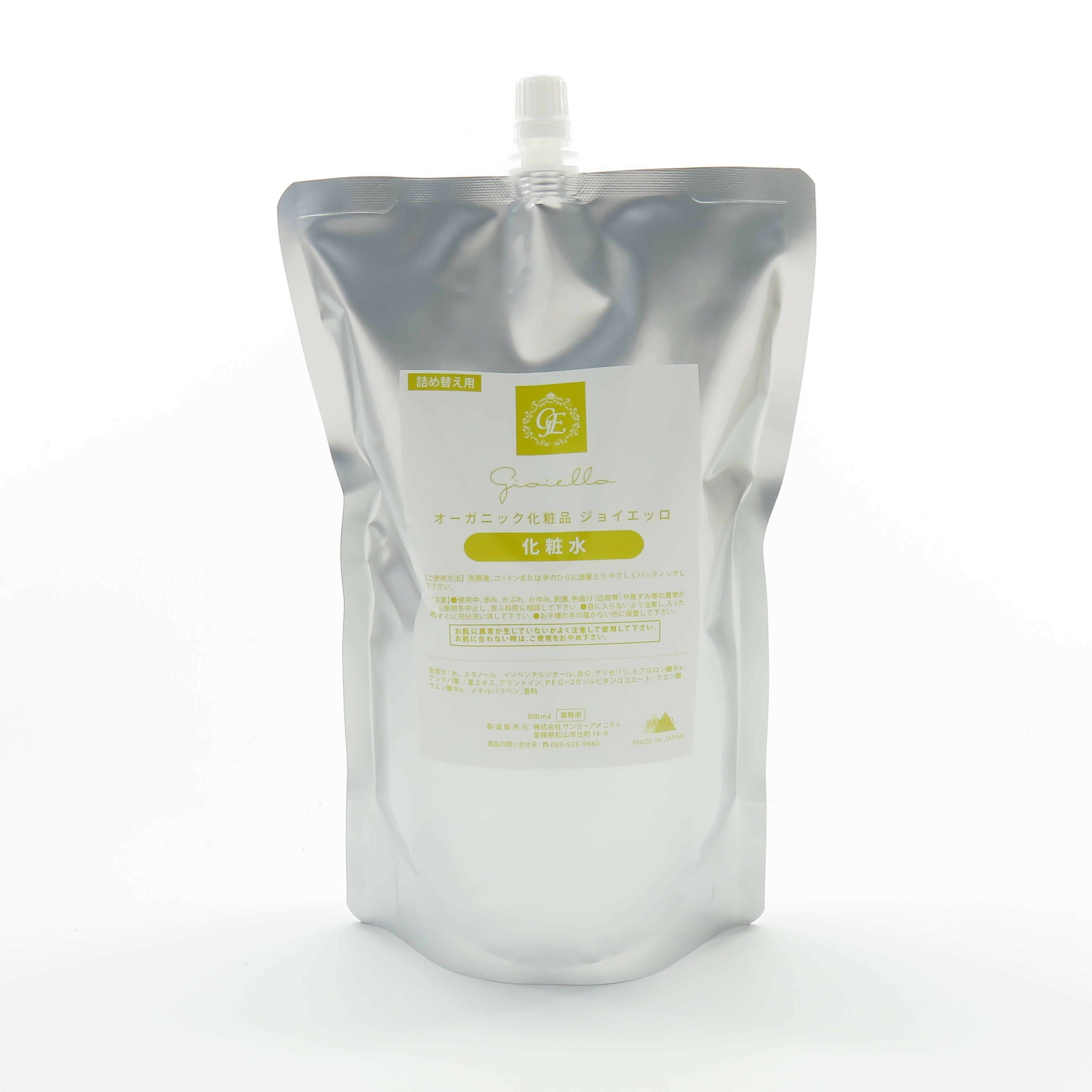 オーガニック化粧品Gioiello【ジョイエッロ】 詰め替え用化粧水 800ml×6本