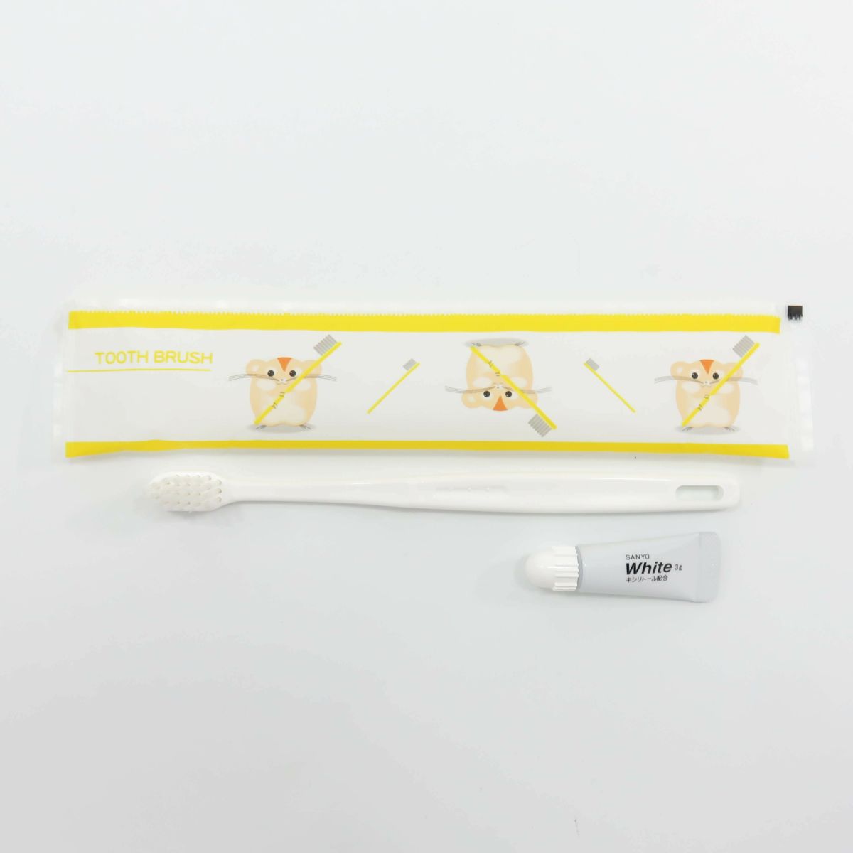 子供用ハブラシ 24穴-3g ハムスター柄 2000個2