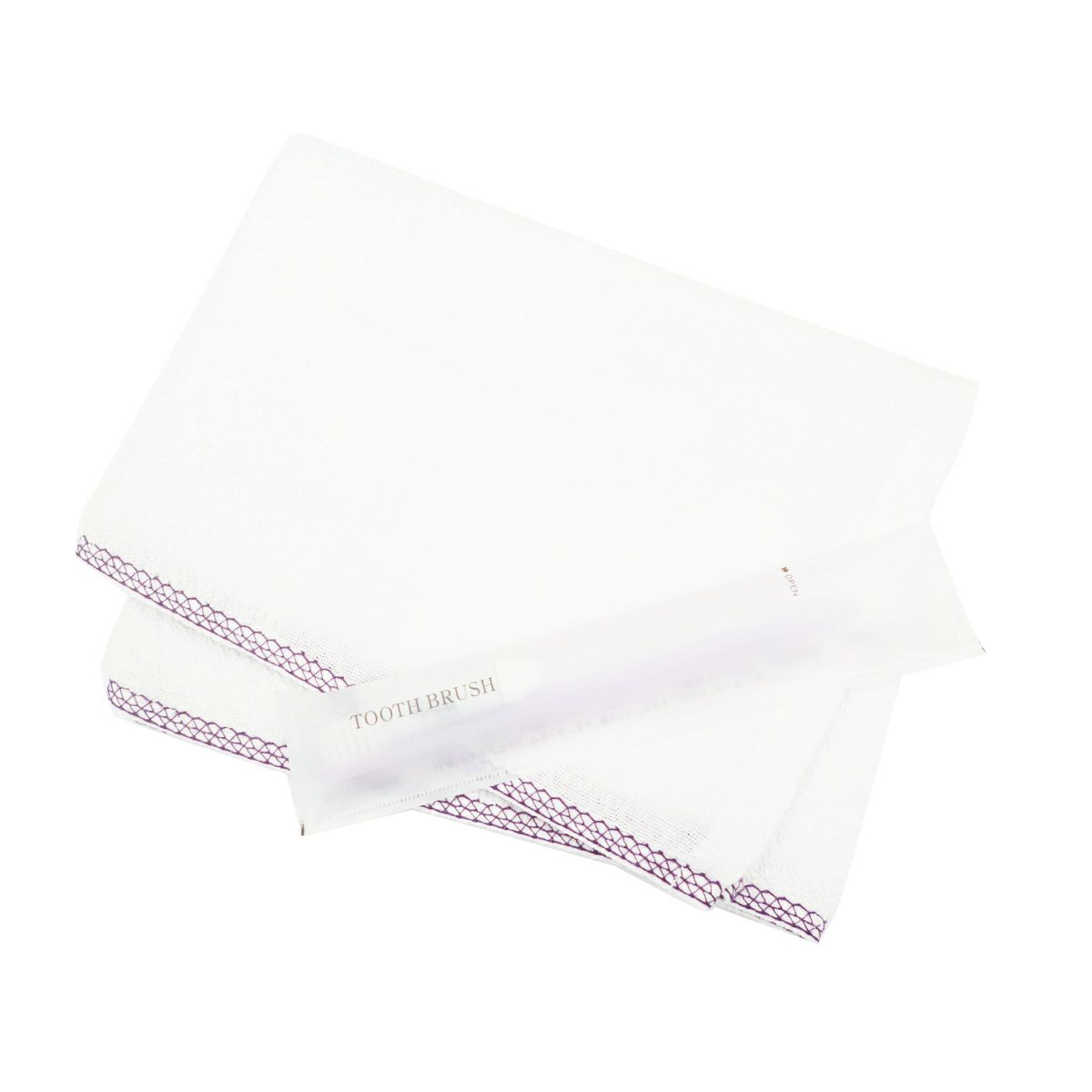 アメニティ3点セット 【ダブル生地ディープカラー巾着袋】2