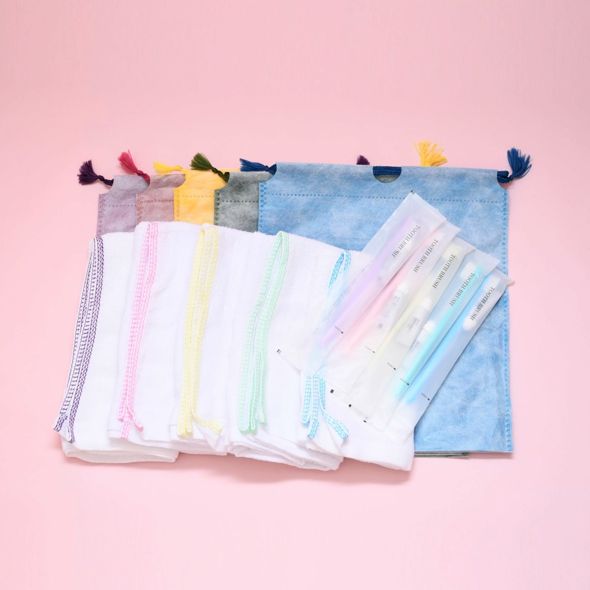 アメニティ3点セット 【和紙風巾着袋】2