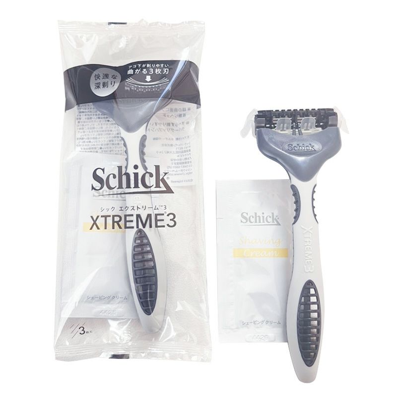 シック3枚刃カミソリ エクストリーム3(クリーム付き) 男性向け販売セット