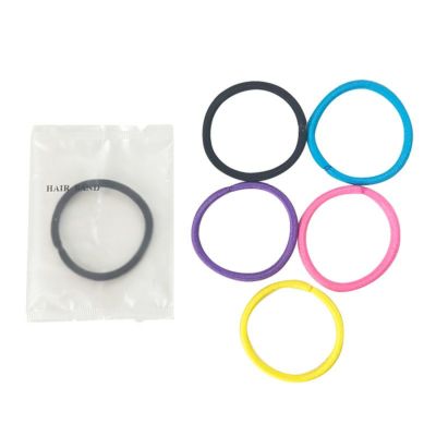 金具付ヘアーゴム 5色アソート クリアマットシリーズ 500個2