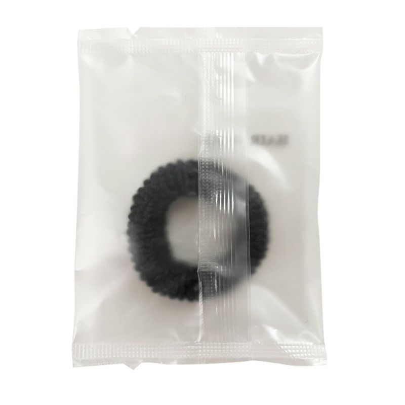 ヘアゴム(小) クリアマットシリーズ 黒 国内加工 500個3