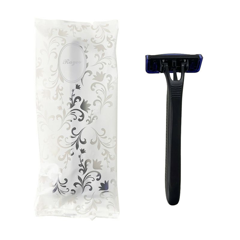 カミソリ3枚刃(黒)プレザントリーシリーズ【白】 400本1