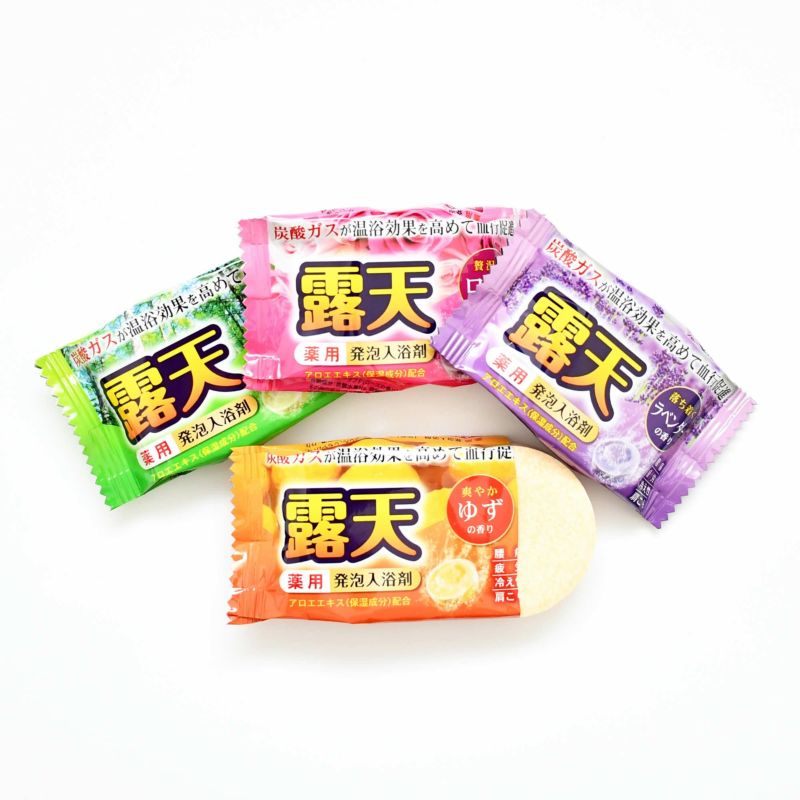 タブレット入浴剤「露天レギュラー4種アソート(4種×100錠袋入)」2