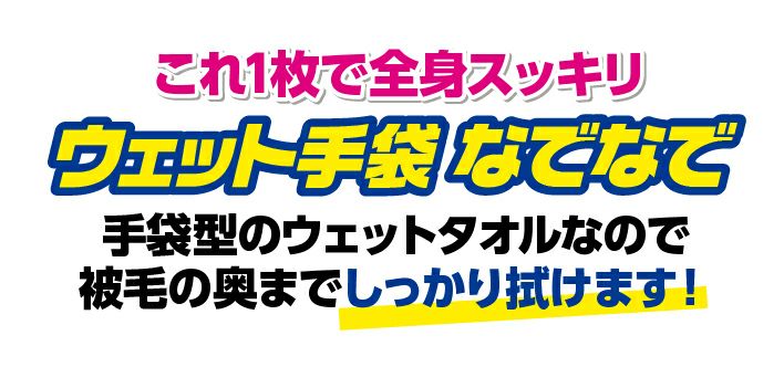 ウェット手袋なでなで 猫用 10枚入×48パック