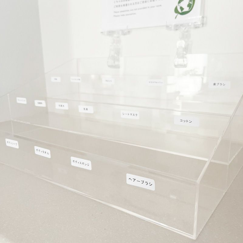 アメニティバイキング用アクリル3段什器2